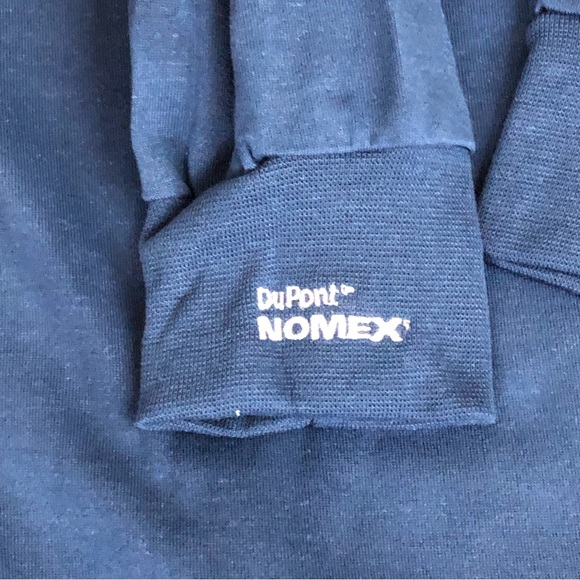 DUPONT NOMEX SIZE LARGE FLAME RESISTANT BLUE TURTLENECK - Picture 3 of 7